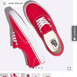 Authentic Red Vans